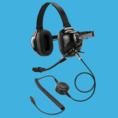 Stereo Professional Noise Cancelling Headphone PTT for ICOM IC-U80 IC-V80 IC-G80