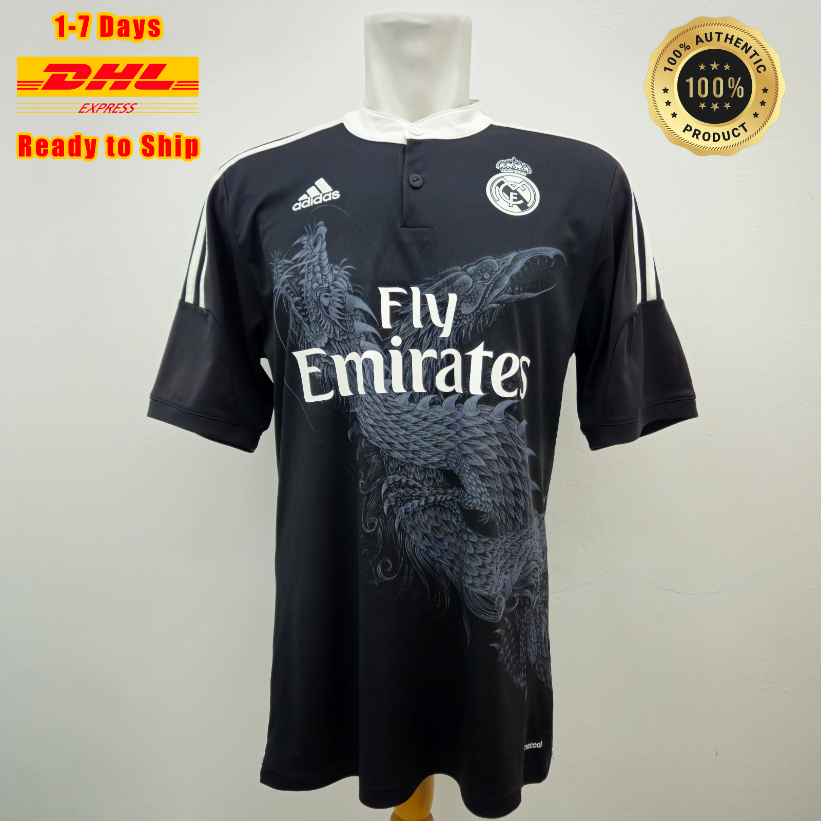 Real Madrid Dragon Y3 Third 14/15 Authentic MEDIUM Yohji
