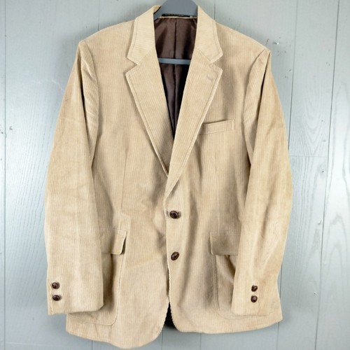 British Colony Sport Coat Mens 42R Beige Corduroy Blazer British Colony Sport Coat Mens 42R Beige Corduroy Blazer