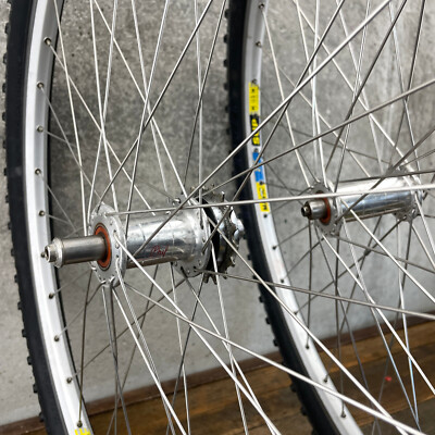 Vintage Phil Wood Hubs Wheel Set Single Speed 26 Inch Mavic SUP 130 mm Mountain