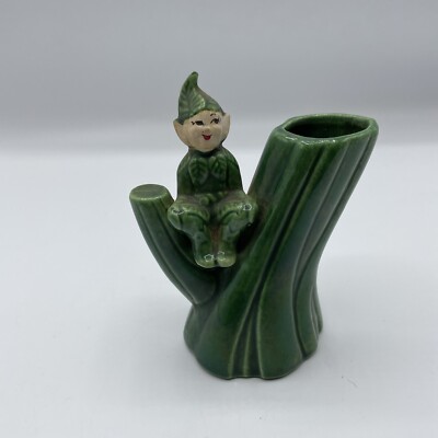 Vtg Treasurer Craft Pixie Bud Vase AS IS HEAD REPARE