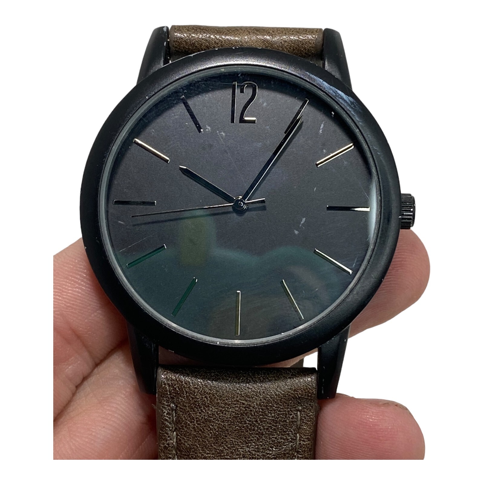 🐞 FMD 45mm Black Dial Quartz FMDGF026 Leather Straps Men's