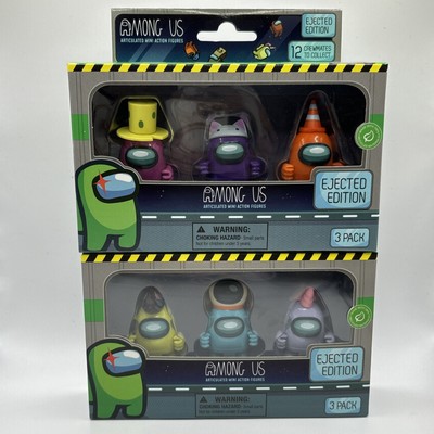 Among Us 3pc Ejected Edition Articulated Mini Figurines Set of 2