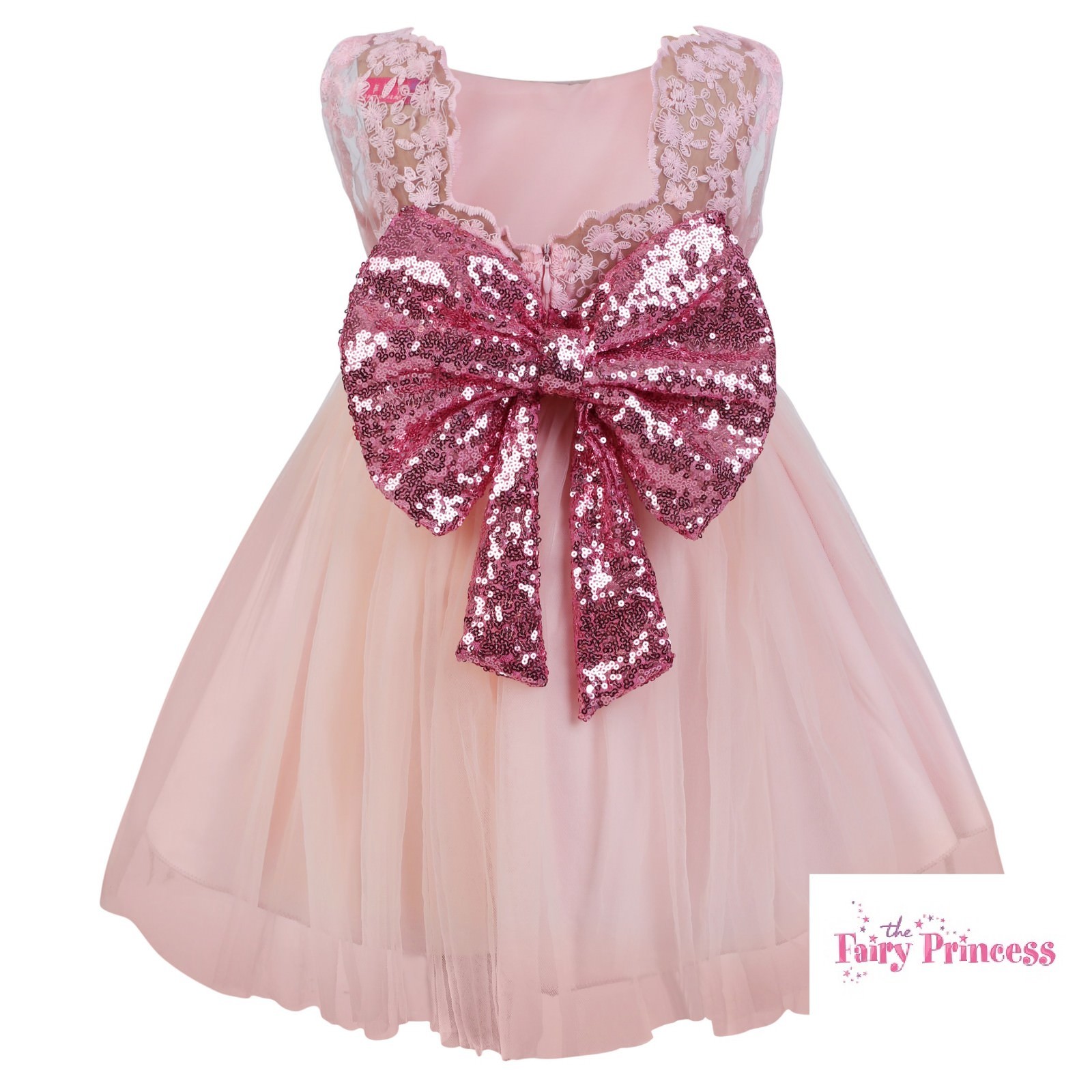 pink baptism dress