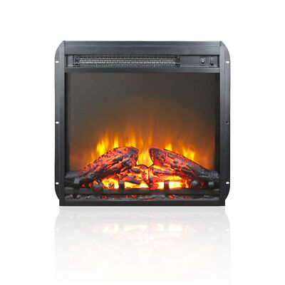 Ultra-thin Fireplace Insert Heater W/ Led Realistic Flame
