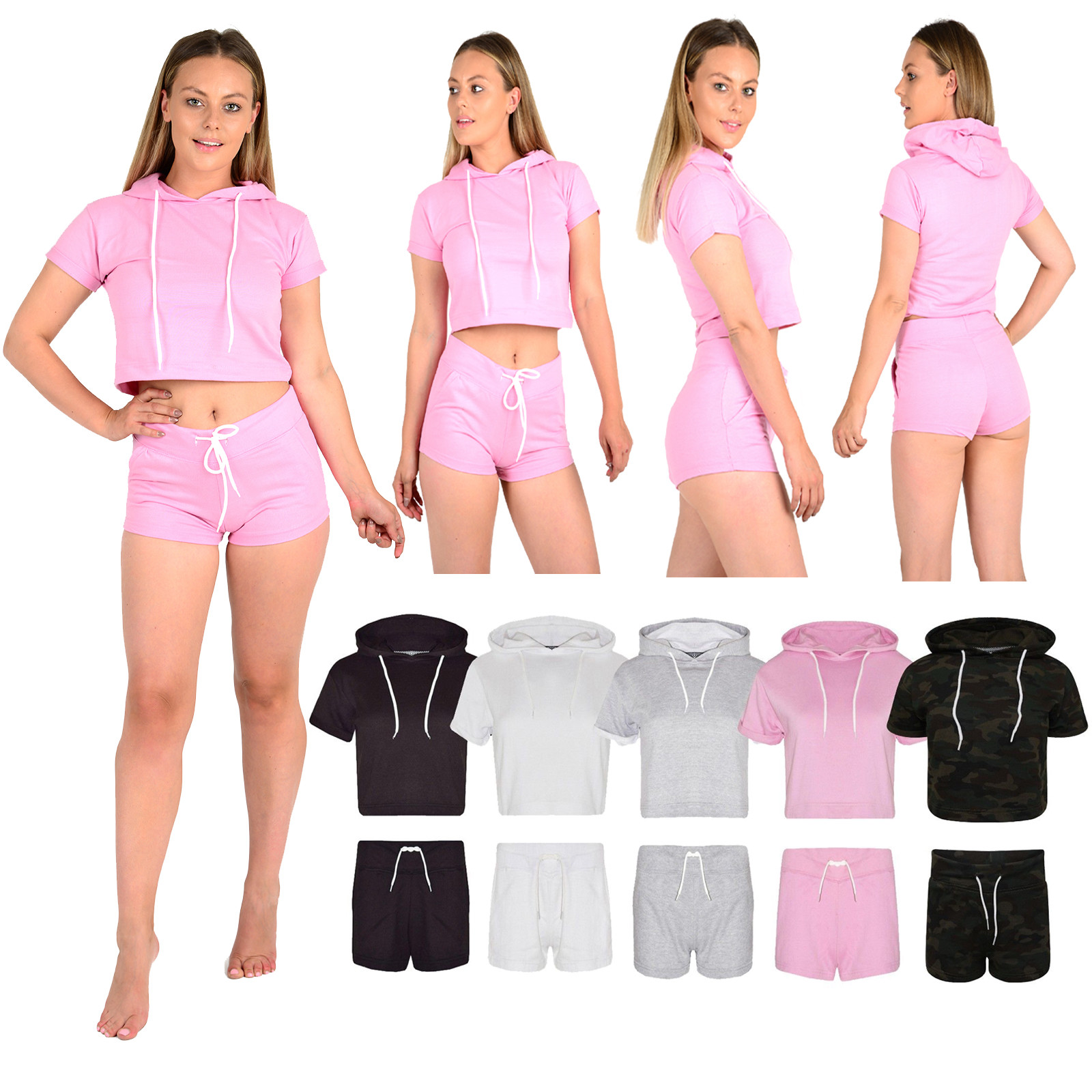 short sleeve hoodie crop top