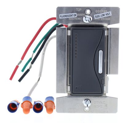 Cooper Silver Granite Electronic Low Voltage Dimmer Switch 120V 1000W RF9537-NSG