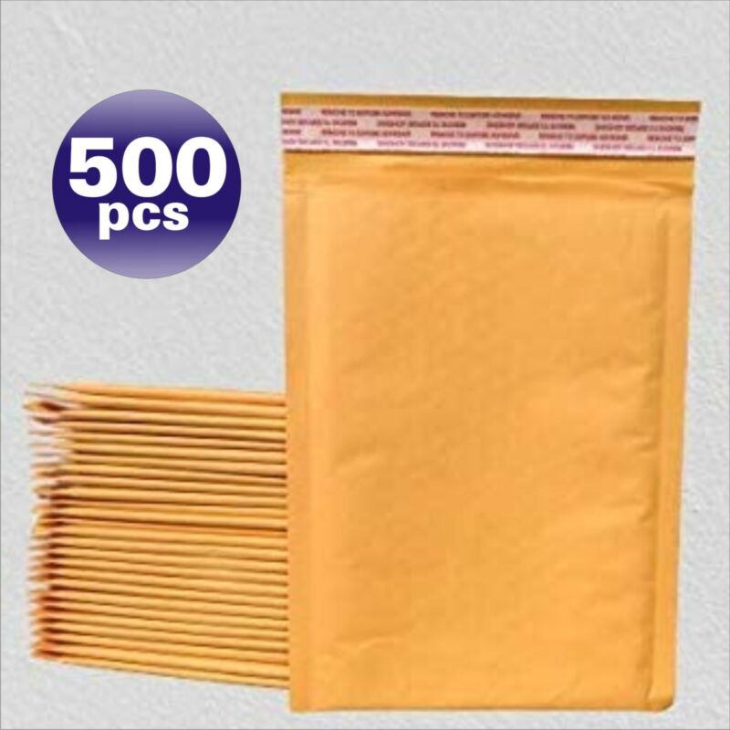 Polycyberusa® 500 #000  4 X 7  Kraft Bubble Mailers Padded Envelopes 500kb000