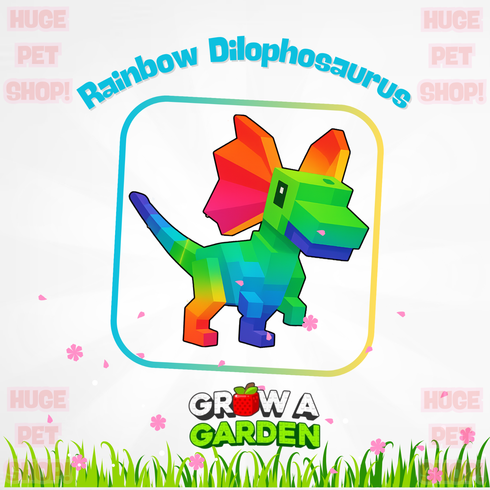 🌈🦖 TITANIC Rainbow Dilophosaurus | Grow a Garden | FAST TRADE 🚀| GAG |🌱60 KG
