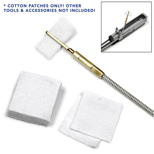 MaximalPower 2 1/4" Gun Cleaning Patches Cotton for 9mm .357 .38 .40 .45 Caliber