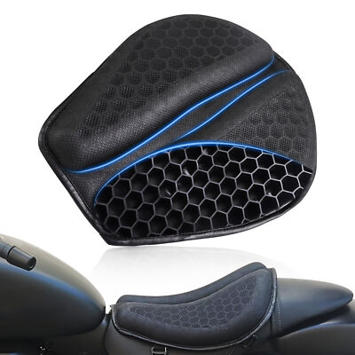 Foldable Motorcycle Gel Seat Cushion, Large 3D Breathable Pad for Long Rides