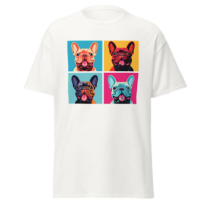 French Bulldog Unisex T-shirt French Bulldog Dog Tee Pop Art Frenchie Mom Dad