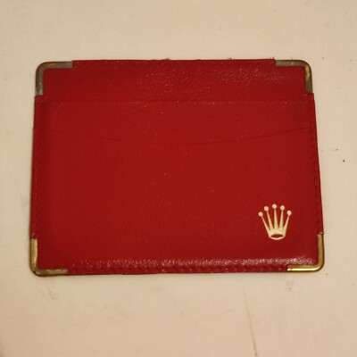 Authentic Rolex Red Certificate Warranty Card Leather Holder