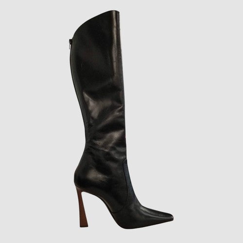 ダウンジャケット・コート Le Maillon Chain Leather Knee Boots Saint Laurent Le Maillon Chain Leather Knee Boots - Runway
