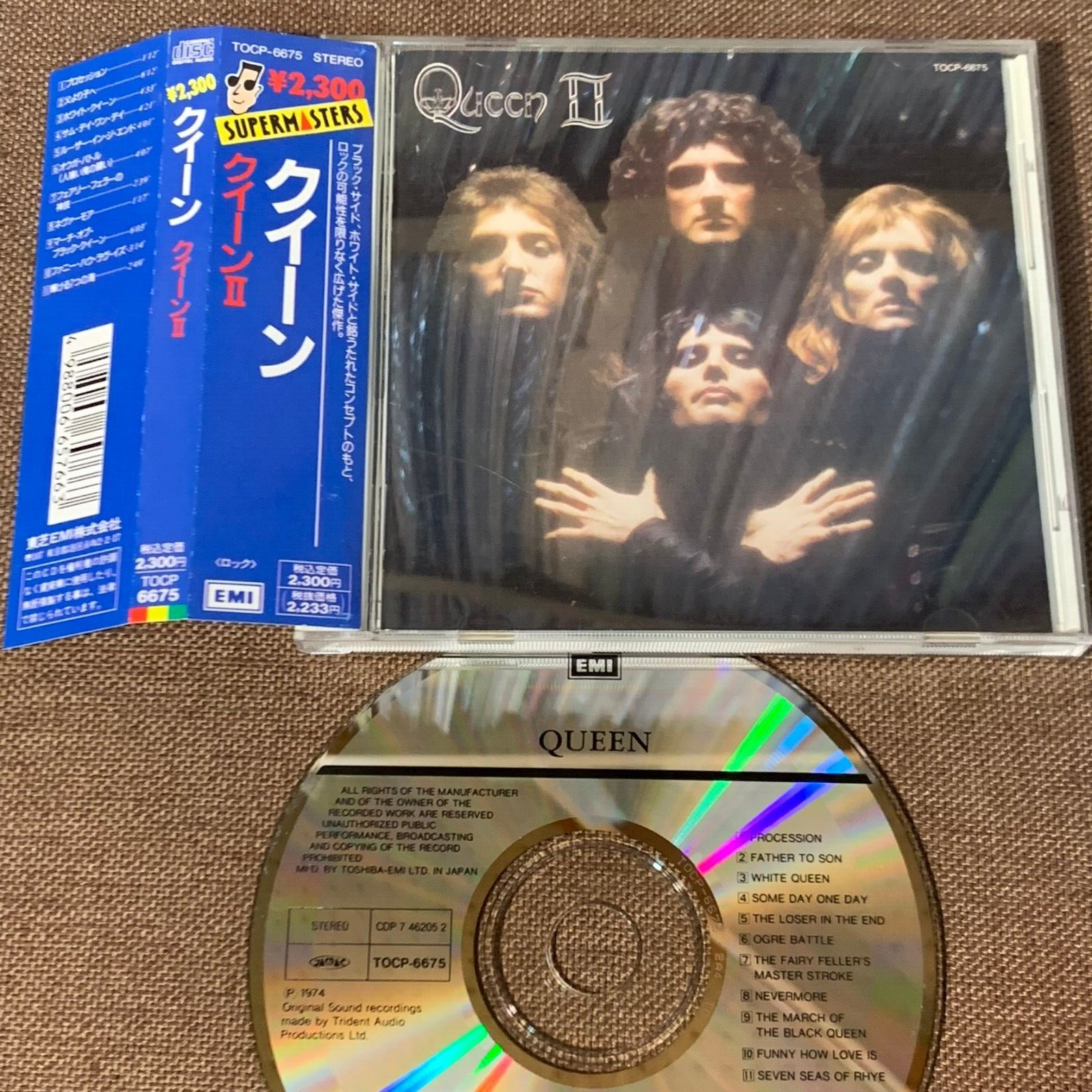 QUEEN Queen II JAPAN CD TOCP-6675 w/ OBI + PS 1991 QUEEN Queen II JAPAN CD TOCP-6675 w/ OBI + PS 1991