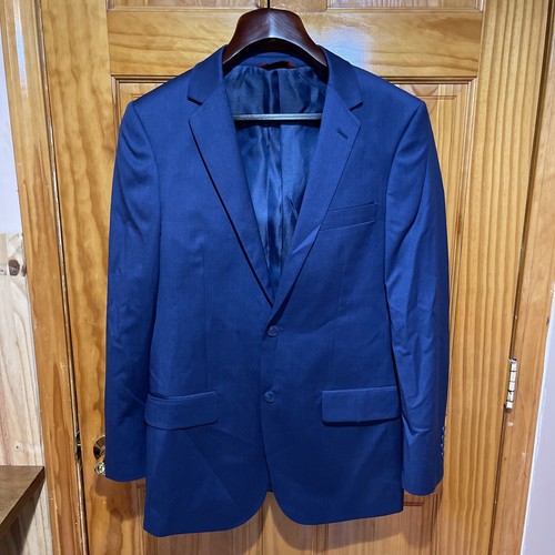 Linea Uomo Men's Suit Jacket Size 38 Long, Navy Blue 100