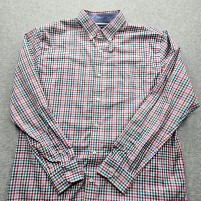 Crown & Ivy Men's Large Multi-Colored Tattersall Long Sleeve Button-Down Shirt