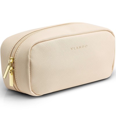 Vlando Small Makeup Bag,Makeup Pouch,Travel Makeup Organizer Bag Wide-open Po...