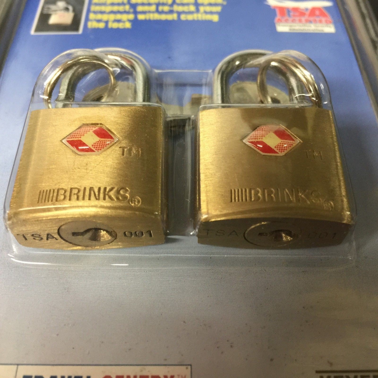 Brinks Luggage Locks 101-20271 Solid Brass 2 Pack