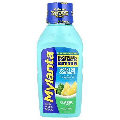 Liquid Antacid + Anti-Gas, Classic, 12 fl oz (355 ml)