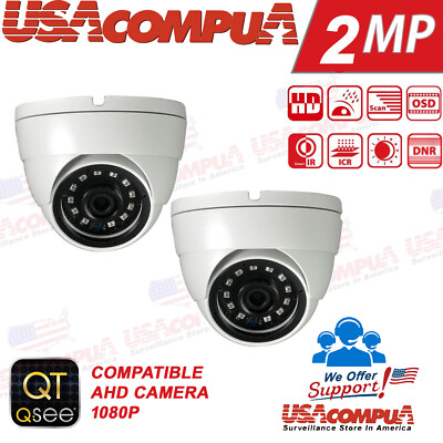 Q-See HD Dome Camera OEM (AHD) 1080P Analog  3.6mm 80 FT Infrared 2-PACK
