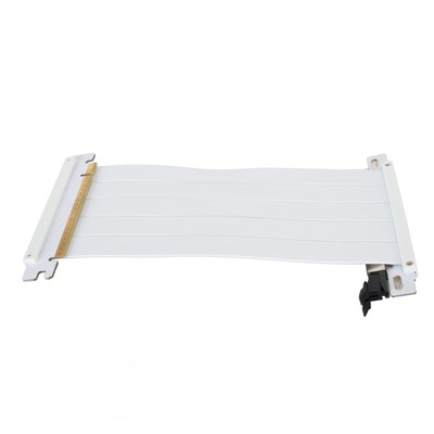 (White)Ultra PCIE 4.0 X16 Riser Cable High Speed Flexible Extender Card