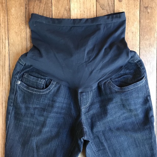 Oh Baby Motherhood Women's Maternity Jeans Sz Medium Skinny Dark Wash Secret Fit