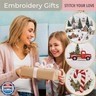 TINLOK Christmas Embroidery KIT,Adults Kids DIY Handmade,Hand Embroidery Starter Kits with Stamped Embroidery Pattern,for Christmas Embroidery Kits for Adults Beginners Starter (A)