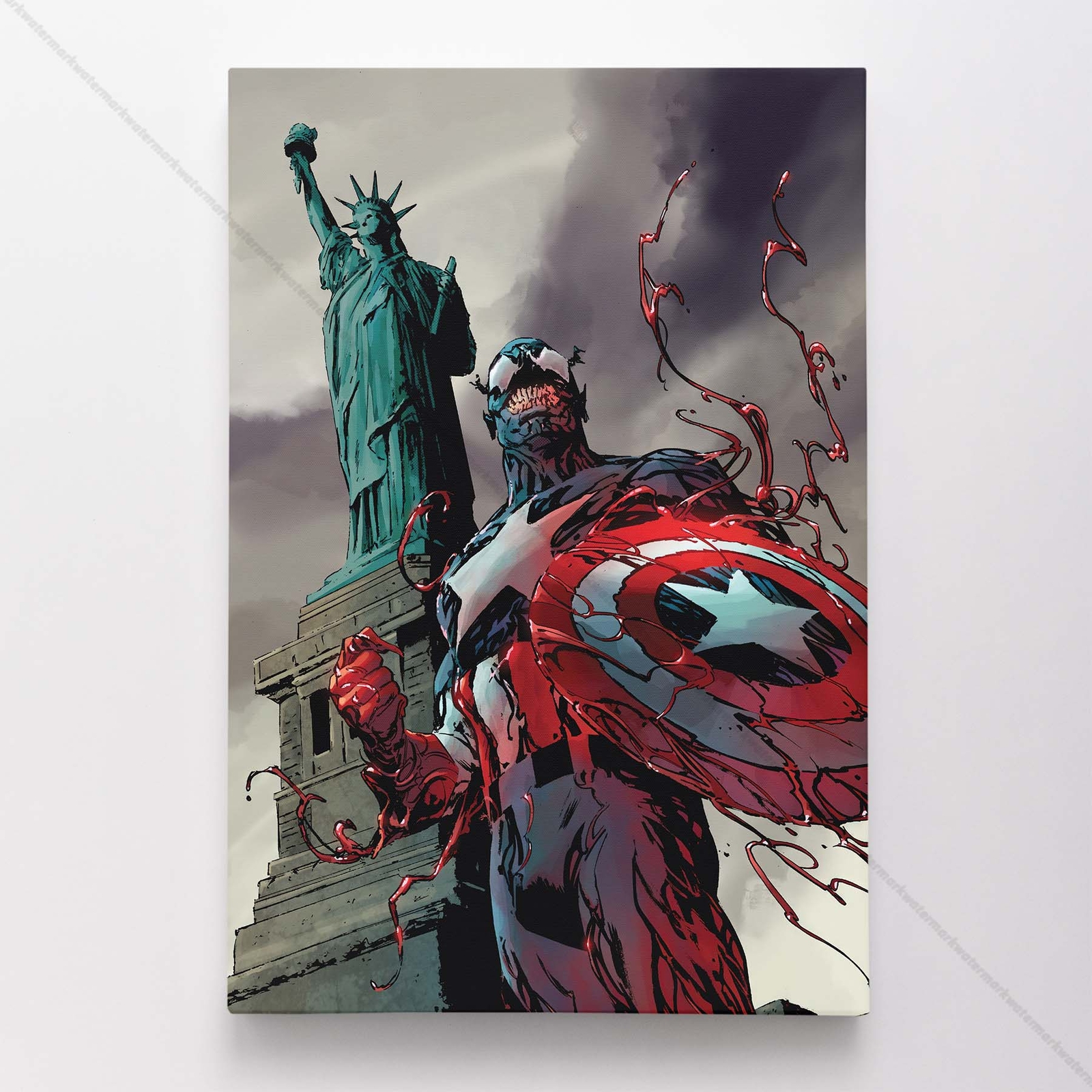 Carnage Poster Canvas Carnageized Captain America Marvel Comic Book Art Print #1