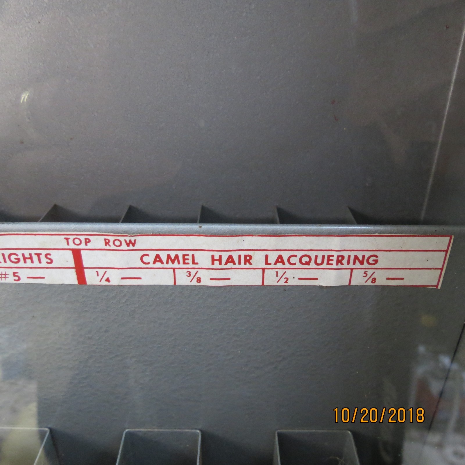 VINTAGE DURO ART SUPPLIES BRUSH PAINTBRUSH STORE DISPLAY CASE CABINET