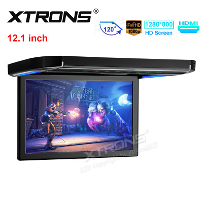 12.1'' HD Screen Car Roof Monitor Flip Down Ceiling TV Video Play HDMI FM USB TFT