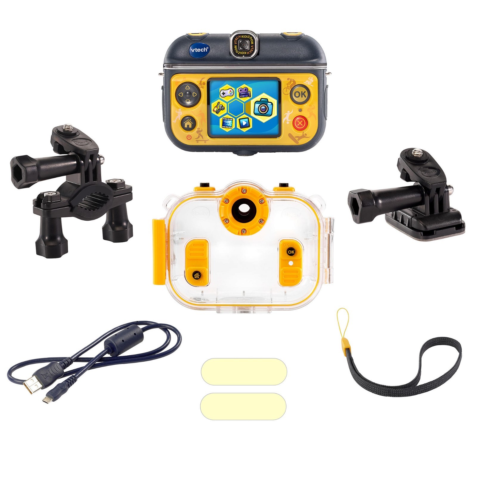 VTech Kidizoom Action Cam 180 Camera Video Games Waterproof Case BRAND NEW