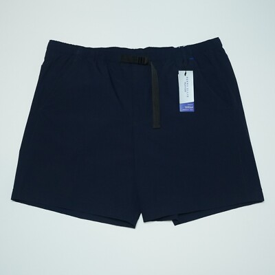 Perry Ellis Men's Shorts XXL SLIM FIT BLUE Motion Slim Bottom Opening NWT $69.50