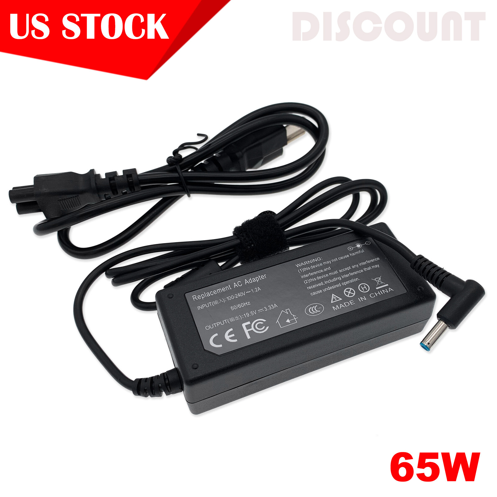 Charger For Hp Envy 17-j120us 17-j130us 17-j140us Laptop +cord