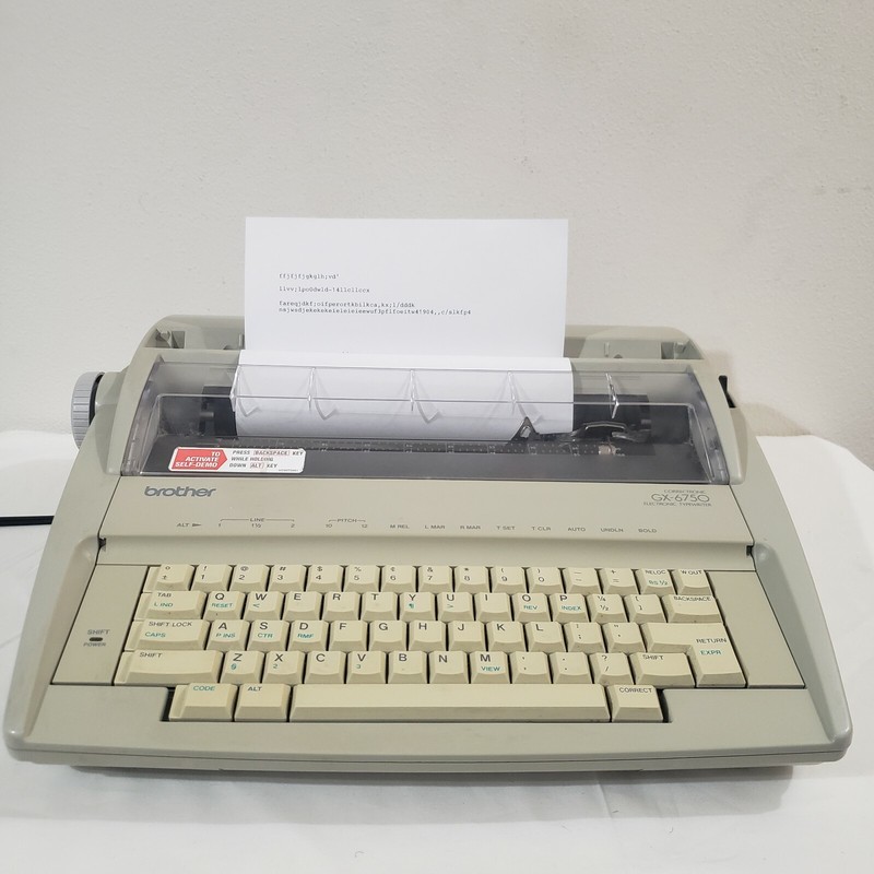 Brother typewriter photos of Brother GX6750 by year then serial number
