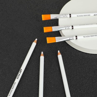 6PCS Eraser Pencils for Artists Professional Eraser Drawing Pencil with Brush...