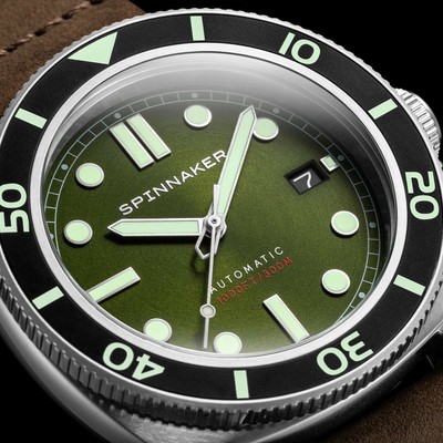 Pre-owned Spinnaker Hull Automatic Alligator Green