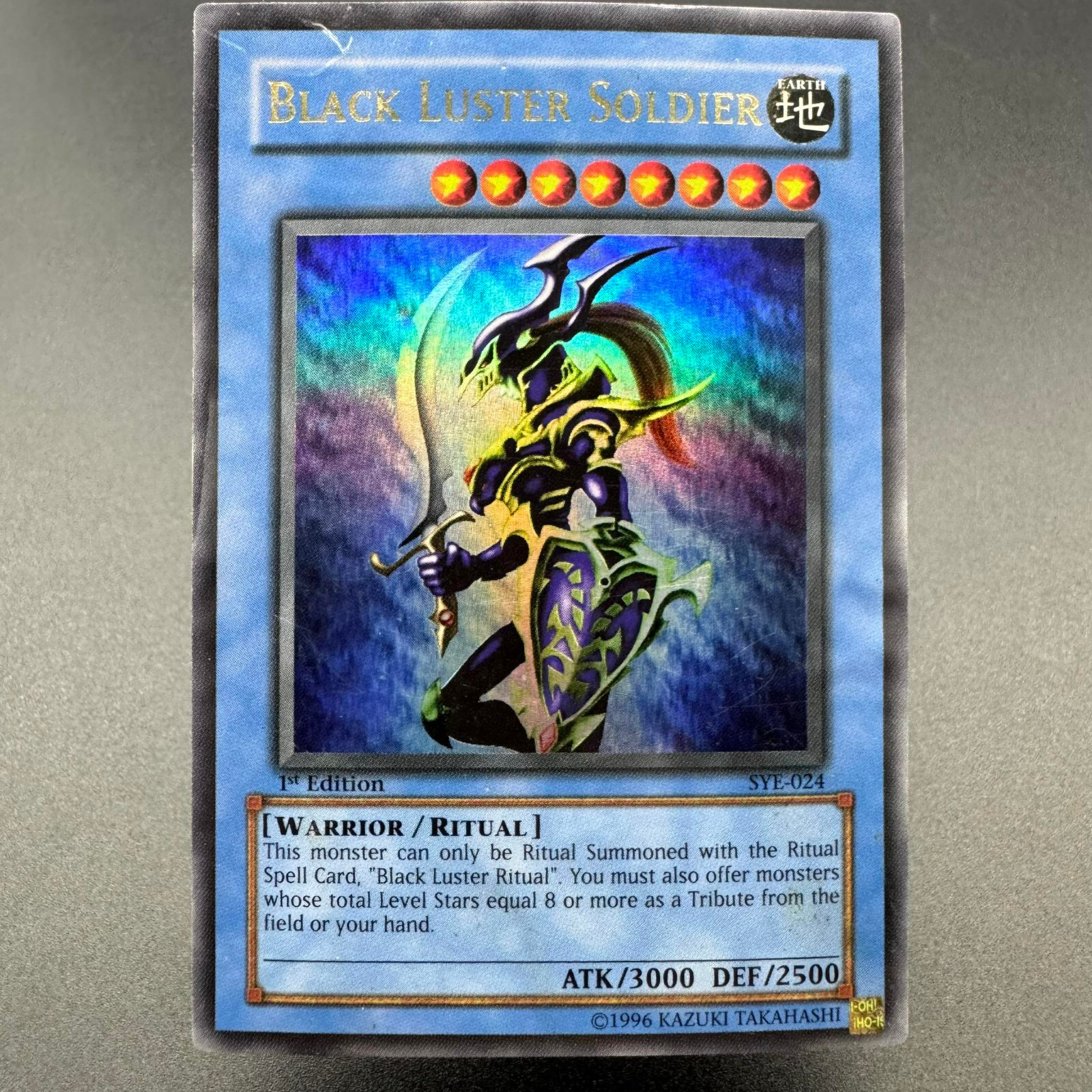 Yu-Gi-Oh! Black Luster Soldier (SYE-024) 1st Edition Damaged