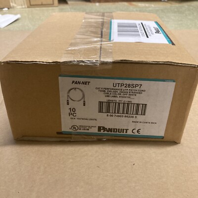 Panduit - Patch cable 2.1 m UTP CAT 6 stranded off white UTPSP7Y Box of 10
