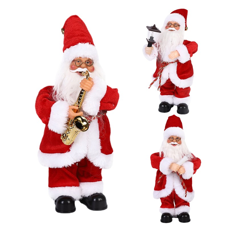 Dancing Santa Toy Shaking Head Santa Claus Christmas Figure Singing Electric Toy