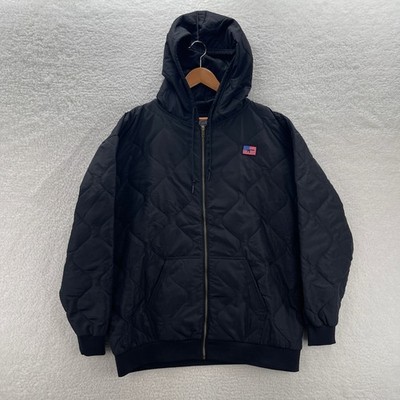 Black Rifle Coffee Woobie Jacket Mens XL Black Quilted Puffer USA Military