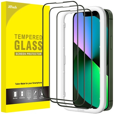 JETech Full Coverage Screen Protector for iPhone 13 mini 5.4-Inch, 3-Pack