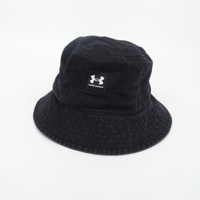 Under Armour Mens Washed Black Cotton Bucket Hat L/XL NEW