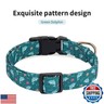 Gelwoo Personalized Dog Collars,Adjustable Puppy Collars with Safety Buckle for Small Medium Large Dogs,Cute and Unique Pink Cherry Pattern Pet Collar for Boy Girl Dogs. (Green Dolphin, Medium)