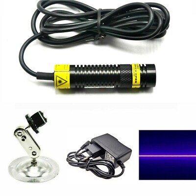 405nm 100mW 5V Laser-Linien-Modul mit Wechselstrom-Adapter+Universal-Halterung