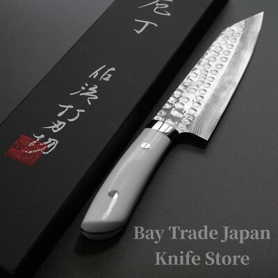 Japanese Saji Takeshi SRS13 Hammered Damscus Kiritsuke Gyuto 180mm Corian