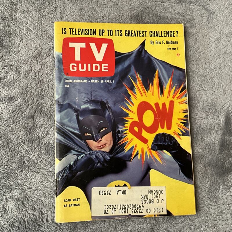 TV Guide #678  March 26-April 1, 1966  Adam West as Batman Cover