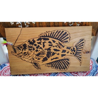 Pyrography Fish on Paulownia Wood