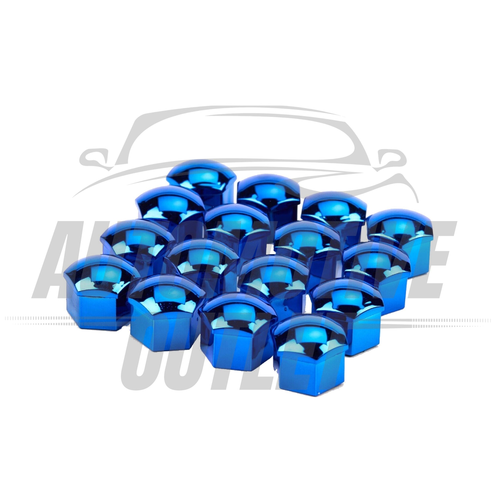 20PCS 17mm WHEEL NUT BOLT COVER CAPS, BLUE FOR AUDI VW BMW MERCEDES, UNIVERSAL 3