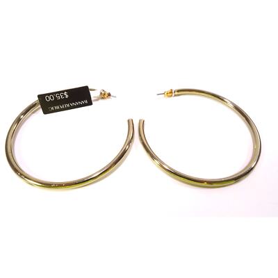 Banana Republic AUREUS + ARGENT Women's Silver Chunky Large Hoop earrings NWT 45